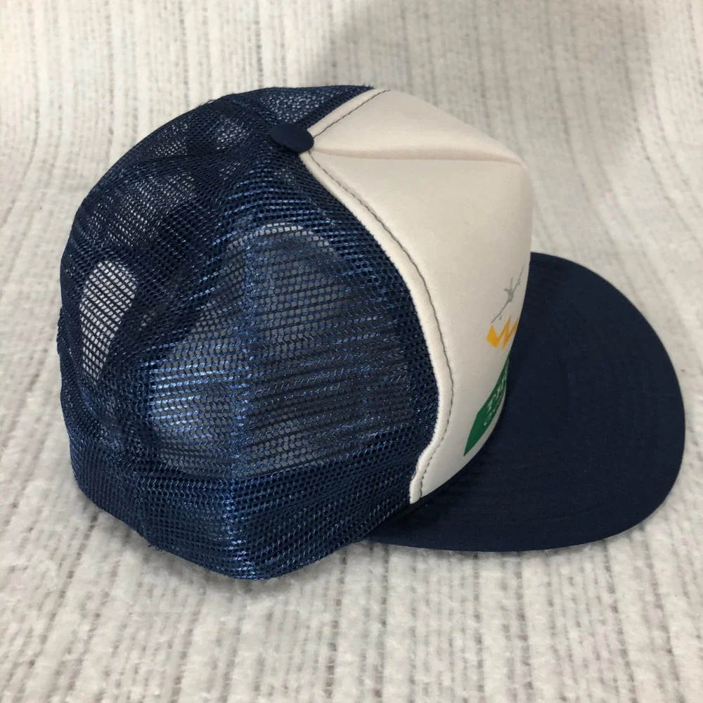 Vintage 1993 Sportcap P-47 Thunderbolts Over Pikes Peak Trucker Hat Navy Blue